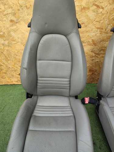 ✅2002 PORSCHE BOXTER 986 2.7P FRONT LEATHER SEATS PAIR + WARRANTY A129 - Image 3