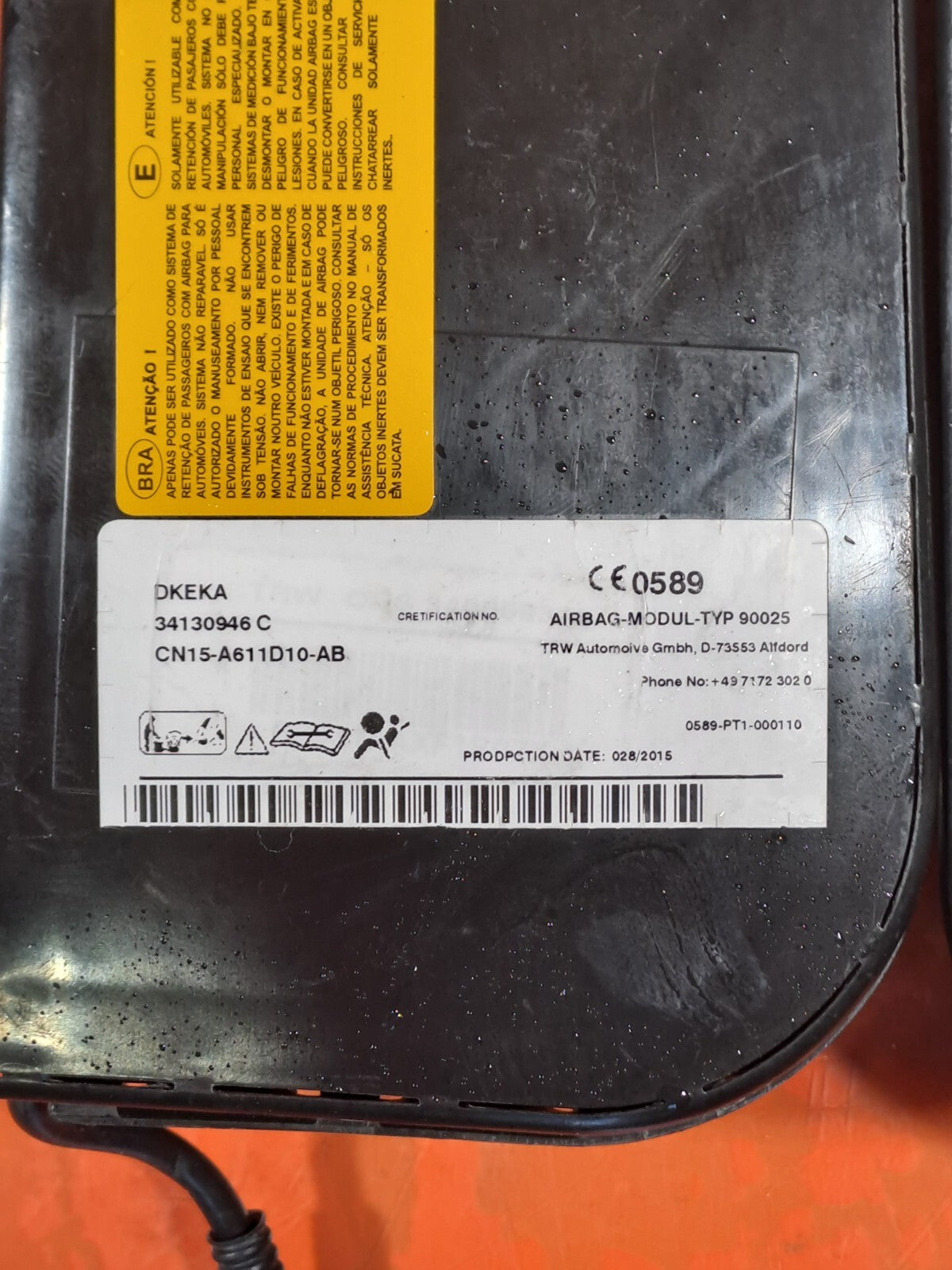 FORD ECOSPORT 1.0 PETROL 2015 FRONT SEAT ARBAG PAIR CN15A611D10AB CN15A611D11AB - Image 11