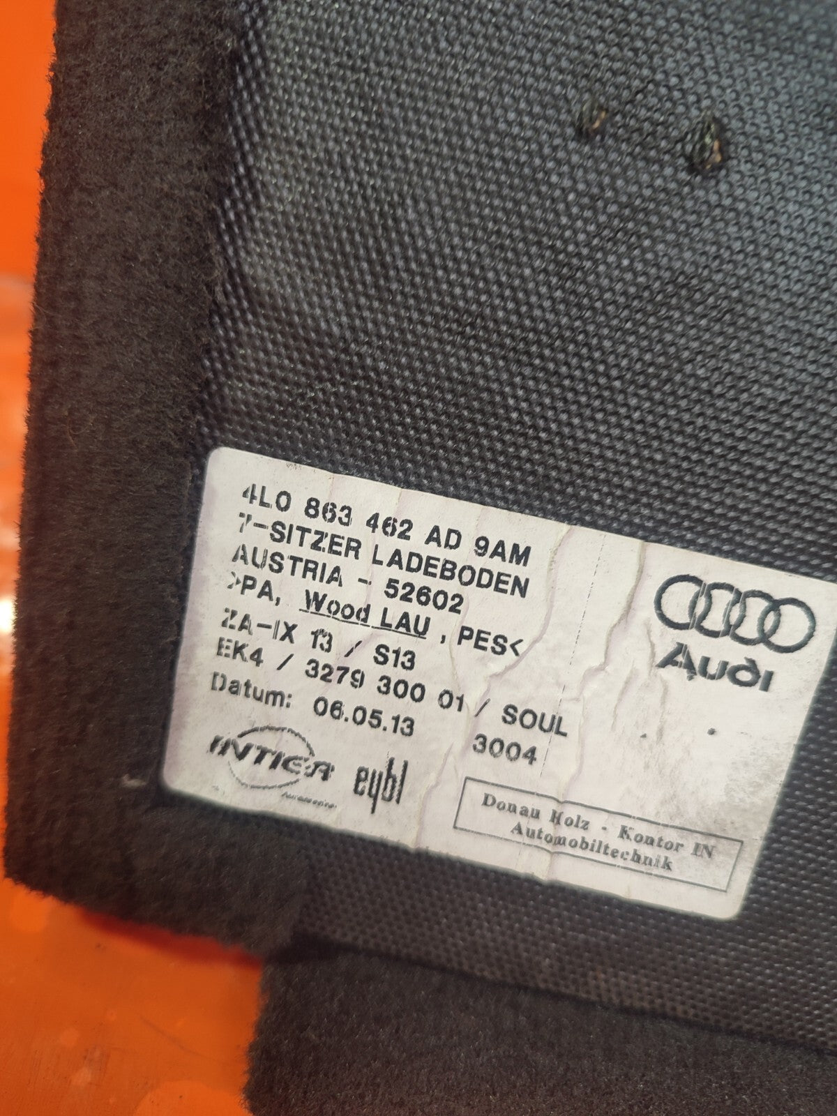 ✅2009 AUDI Q7 S LINE 3.0D BOOT FLOOR CARPET LINER MAT 4L0863462AD +WARRANTY A245 - Image 12