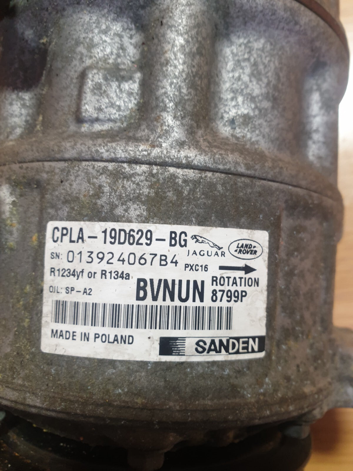 ✅2016 LAND ROVER DISCOVERY SPORT L550 AIR CON PUMP COMPRESSOR CPLA-19D629-BG - Image 12