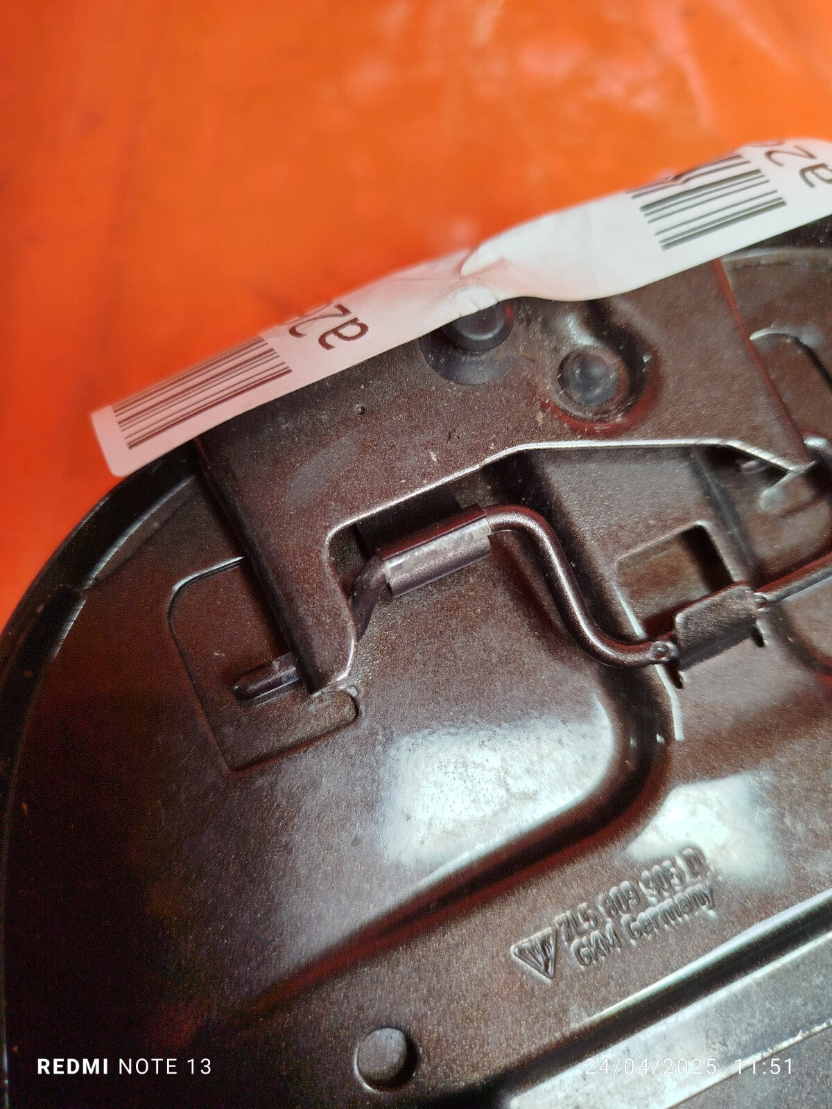 ✅2010 PORSCHE CAYENNE 9PA 3.6P FUEL TANK FILLER CAP FLAP BROWN M8W 1H0010092J - Image 11