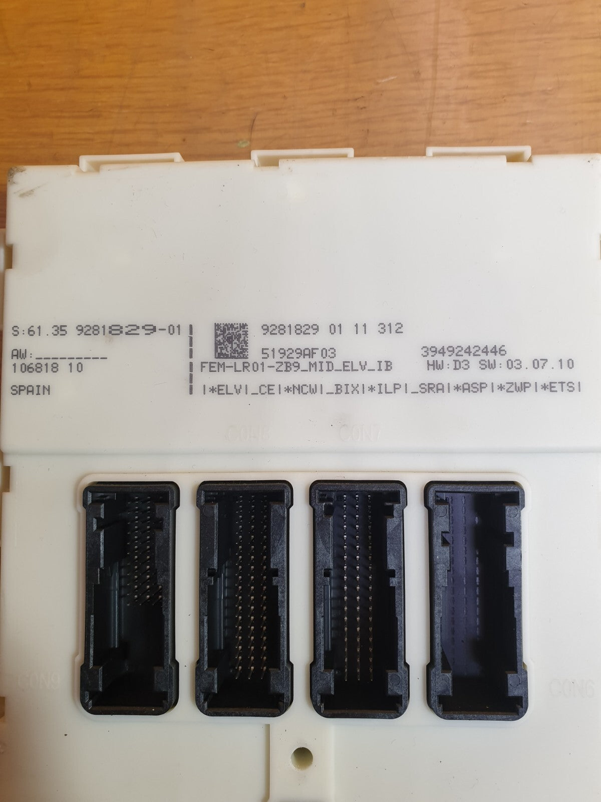 ✅2012 BMW 1 SERIES F20 1.6P BCM BODY CONTROL MODULE & KEY 9281829 +WARRANTY A159 - Image 2