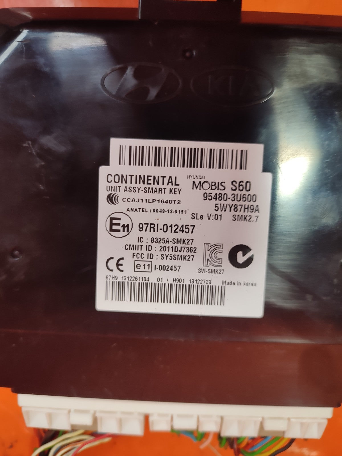 ✅KIA SPORTAGE MK3 1.7 DIESEL 2014 KEYLESS CONTROL MODULE 95480-3U600 Warranty - Image 3