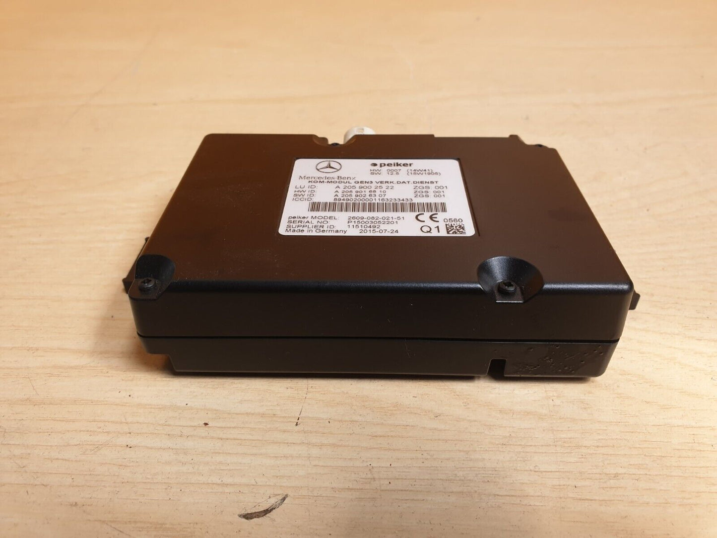 2015 MERCEDES C200 W205 2.0 PETROL COMMUNICATION CONTROL MODULE A2059002522 A048