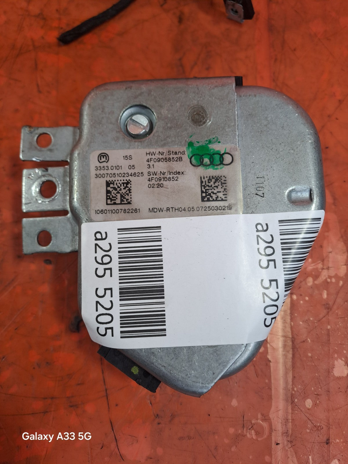 ✅AUDI Q7 S LINE 3.0 DIESEL 2007 IGNITION BARREL & KEY 4F0905852B 4F0909135 A295 - Image 2