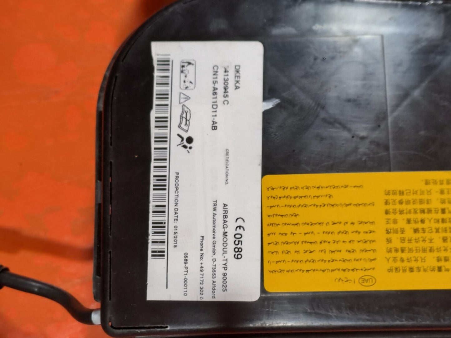 FORD ECOSPORT 1.0 PETROL 2015 FRONT SEAT ARBAG PAIR CN15A611D10AB CN15A611D11AB - Image 12