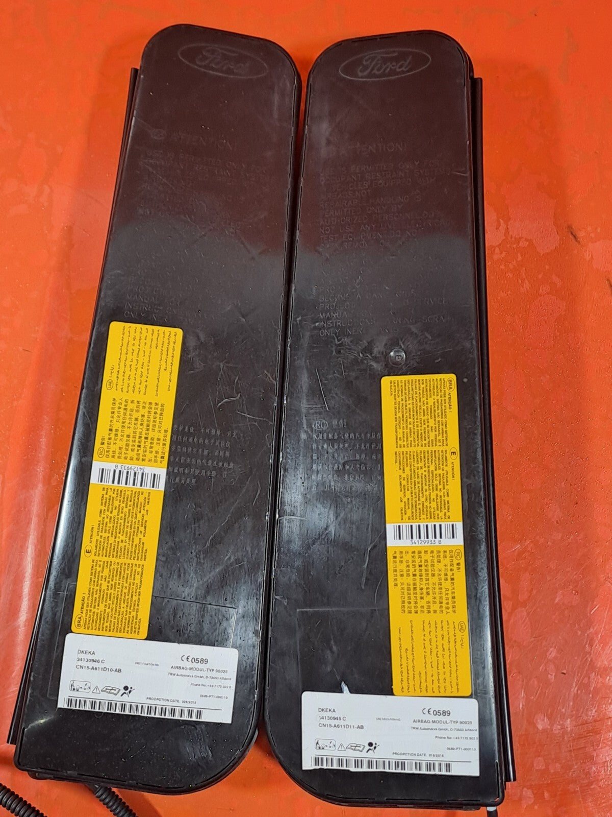 FORD ECOSPORT 1.0 PETROL 2015 FRONT SEAT ARBAG PAIR CN15A611D10AB CN15A611D11AB - Image 2