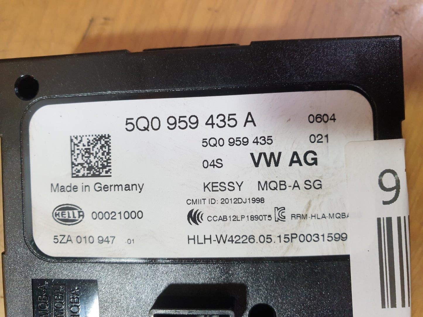 ✅AUDI A3 E-TRON 1.4 PETROL 2015 KEYLESS ENTRY CONTROL MODULE UNIT 5Q0959435A - Image 10