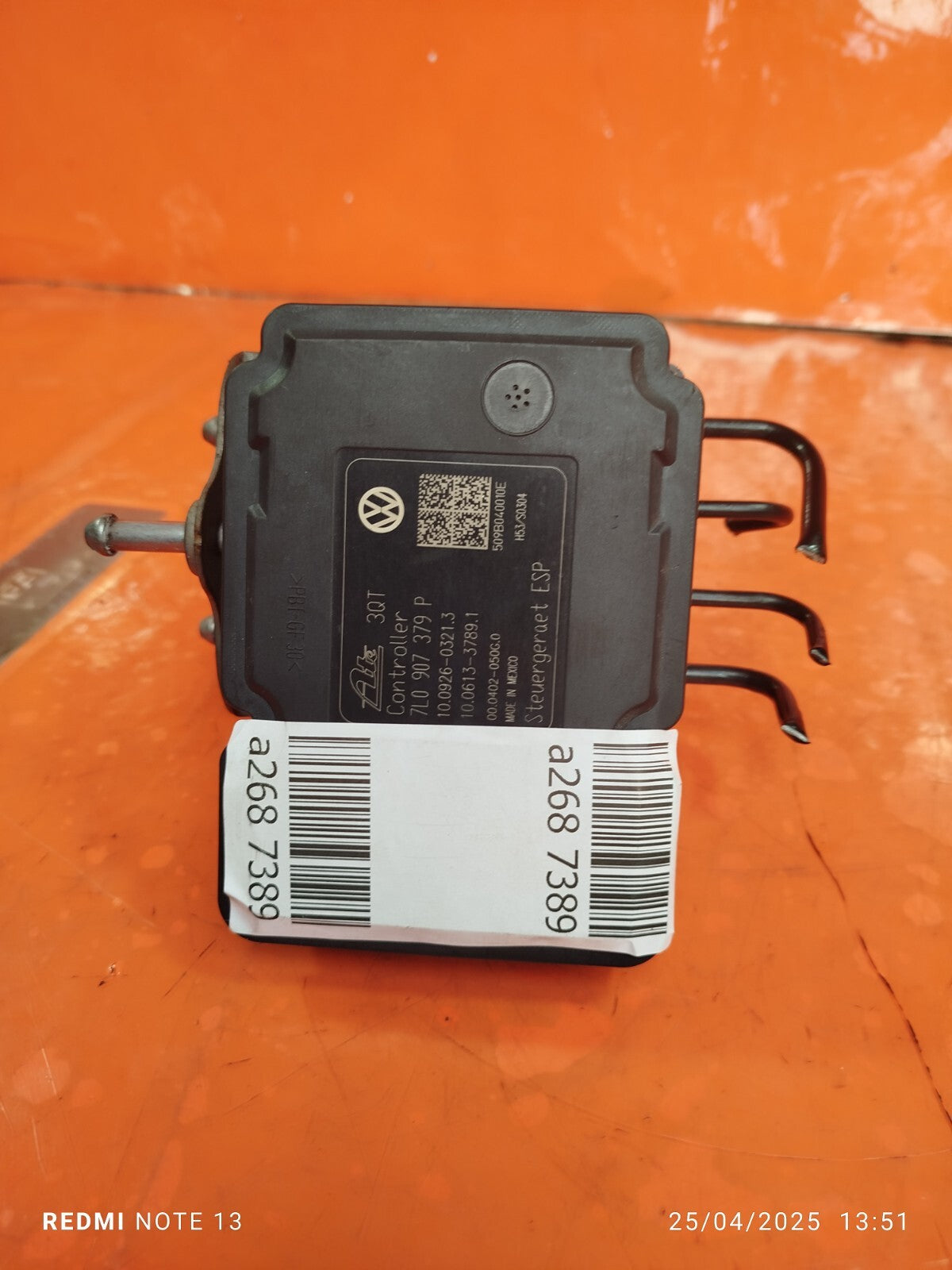 ✅Porsche Cayenne V6 2010 3.6 Petrol ABS PUMP MODULE CONTROL UNIT 7L0907379P A268 - Image 9