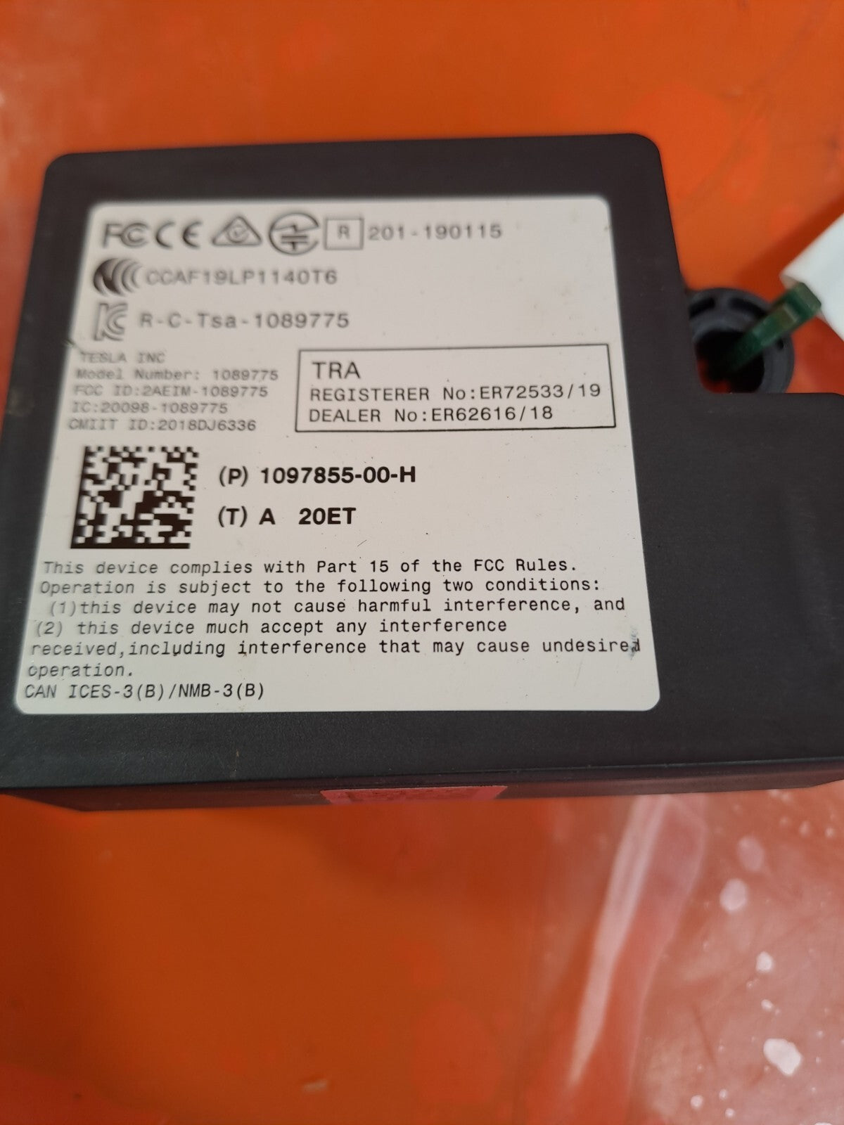 ✅2020 TESLA MODEL 3 REAR CONTROL MODULE 1097855-00-H + WARRANTY A266 - Image 10