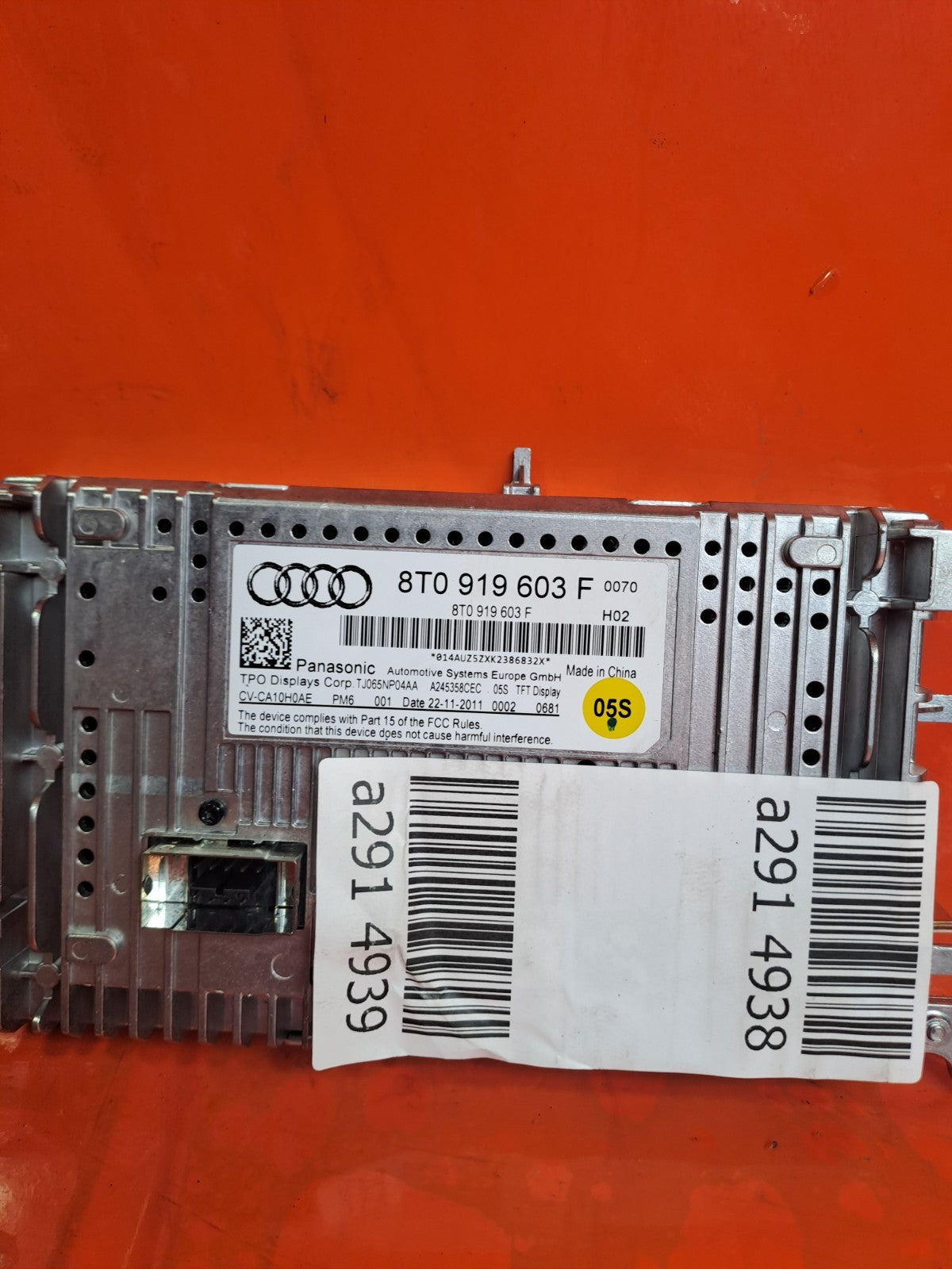 ✅Audi Q5 S Line 2012 2.0 Diesel DASHBOARD MULTIMEDIA DISPLAY SCREEN UNIT A291 - Image 10