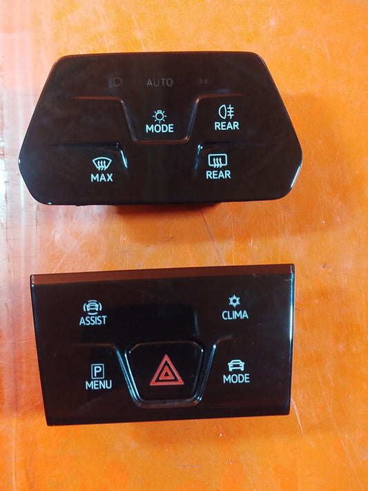 ✅VW GOLF R-LINE MK8 2020 HAZARD WARNING LIGHT SWITCH & HEADLIGHT SWITCH A346 - Image 2