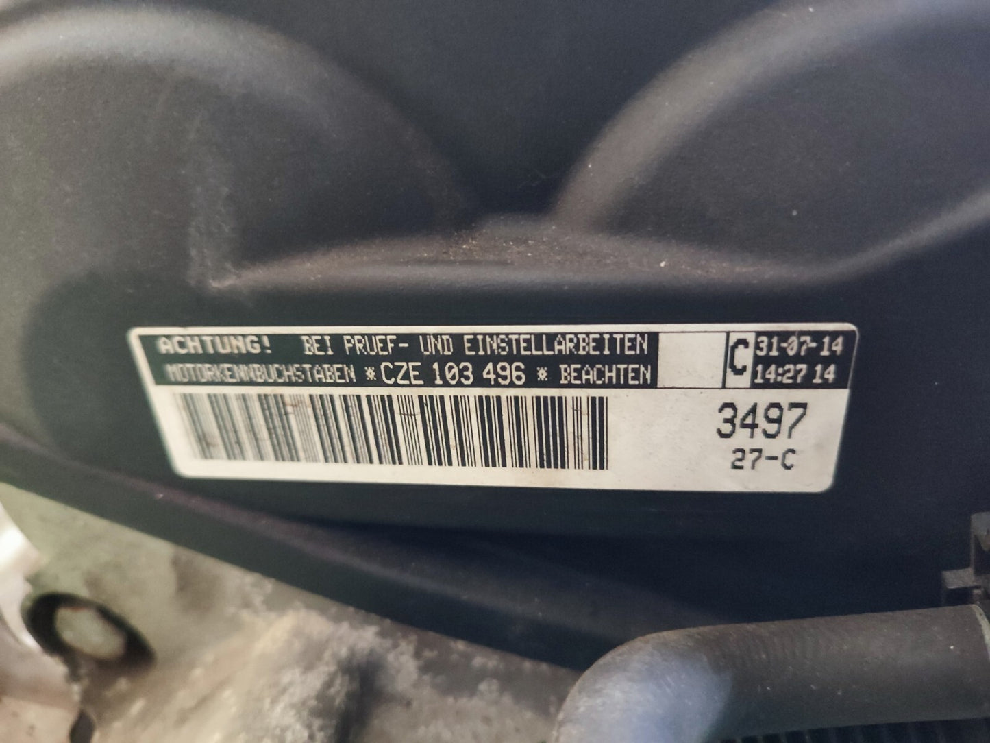 ✅VW GOLF MK7 1.4 PETROL 2015 ENGINE COMPLETE CZE Warranty A113 - Image 9