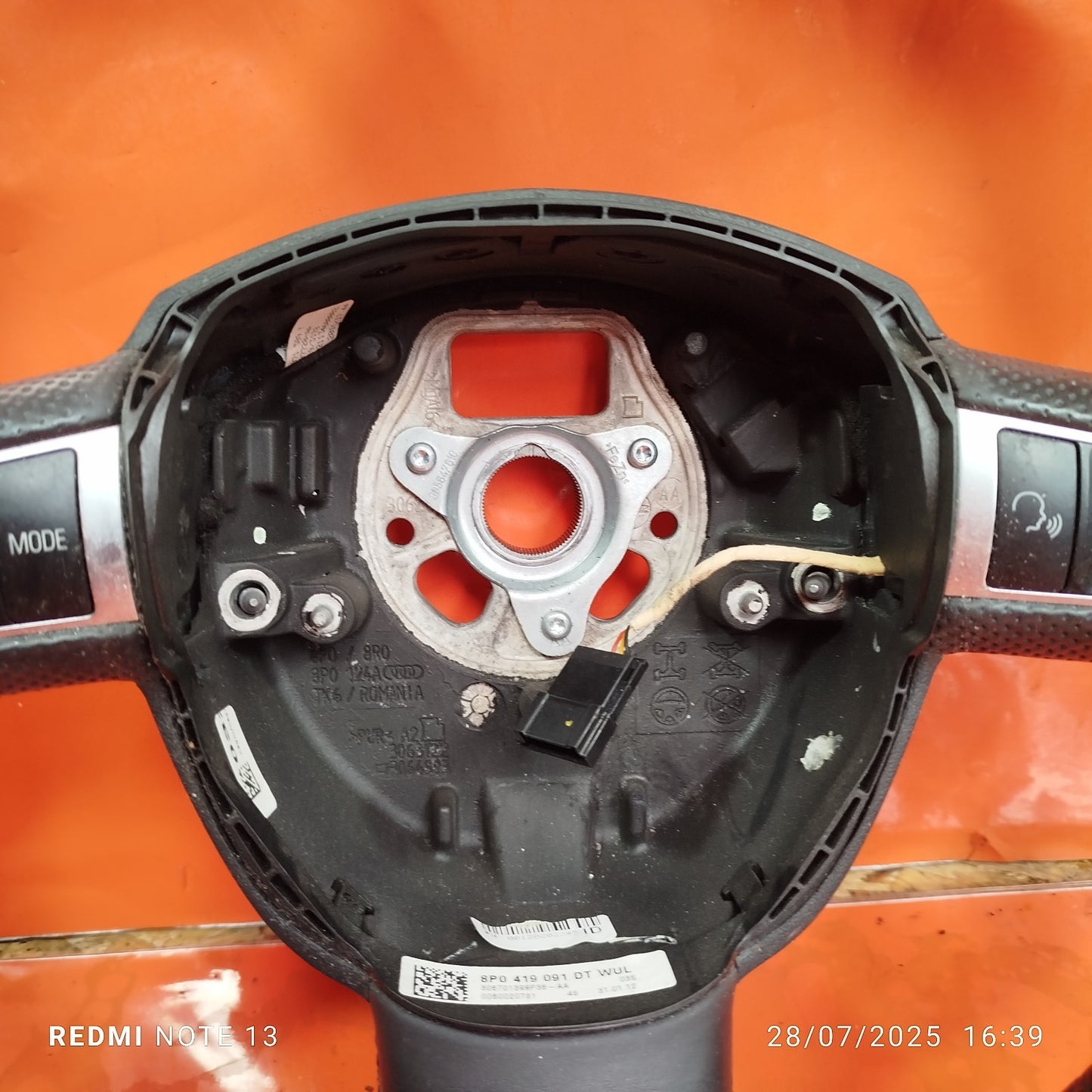 ✅AUDI Q5 S LINE 2.0 DIESEL 2012 MULTIFUNCTION STEERING WHEEL 8P0419091DT A291 - Image 6