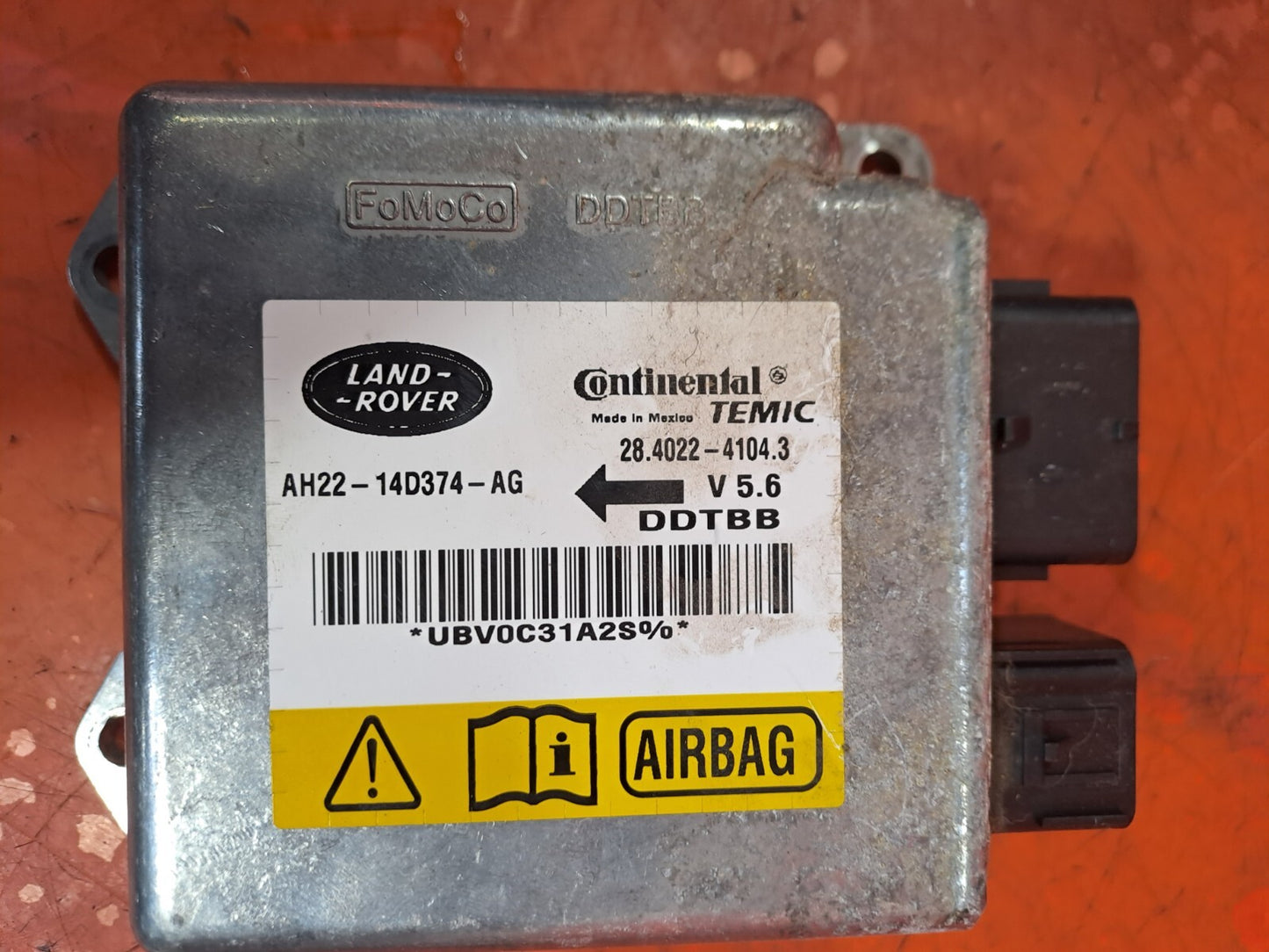 ✅2010 LAND ROVER DISCOVERY 4 L319 AIRBAG CONTROL MODULE ECU AH22-14D374-AG A244 - Image 3