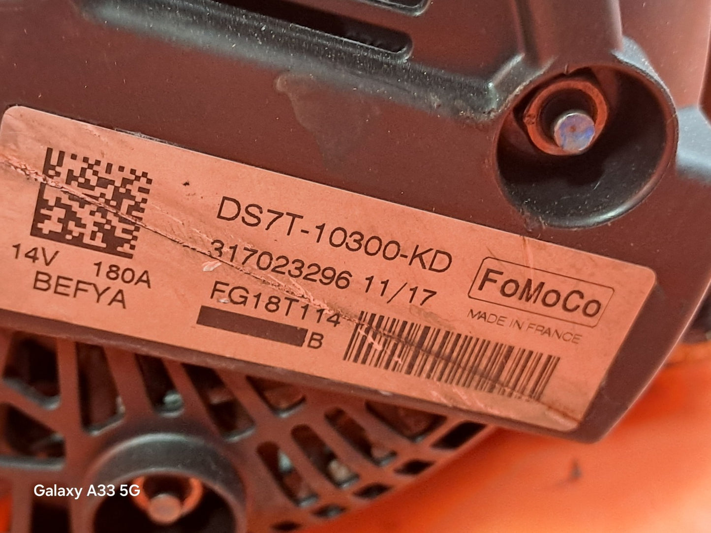 ✅FORD GALAXY MONDEO SMAX 2.0 DIESEL 2017 ALTERNATOR DS7T-10300-KD Warranty A296 - Image 6