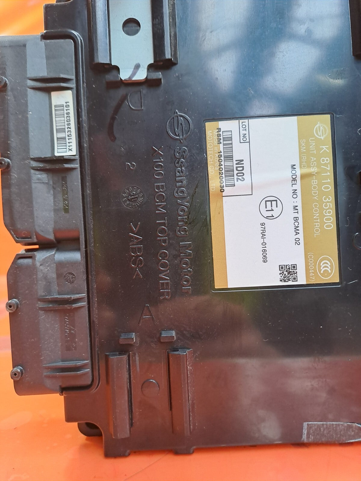 2015 SSANGYONG TIVOLI ELX 1.6P BCM Body Control Module 87110-35900 WARRANTY A221 - Image 9