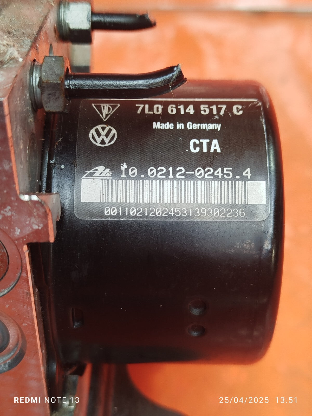 ✅Porsche Cayenne V6 2010 3.6 Petrol ABS PUMP MODULE CONTROL UNIT 7L0907379P A268 - Image 4