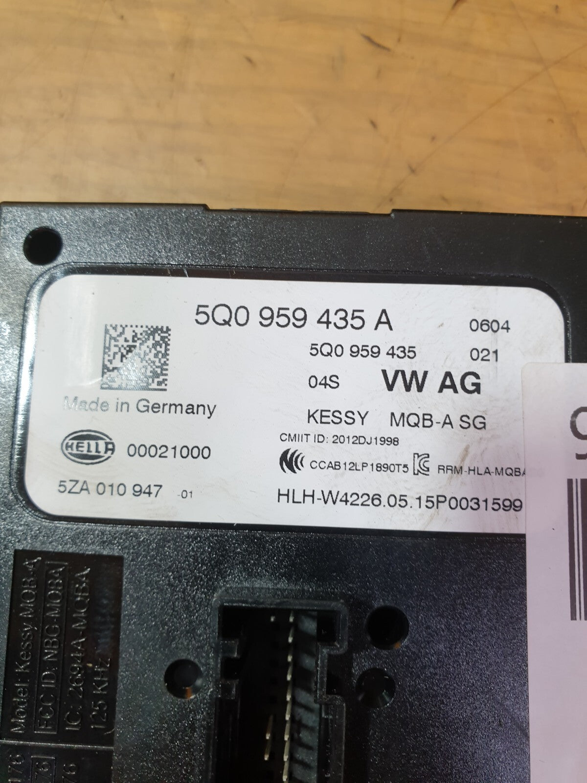 ✅AUDI A3 E-TRON 1.4 PETROL 2015 KEYLESS ENTRY CONTROL MODULE UNIT 5Q0959435A - Image 6