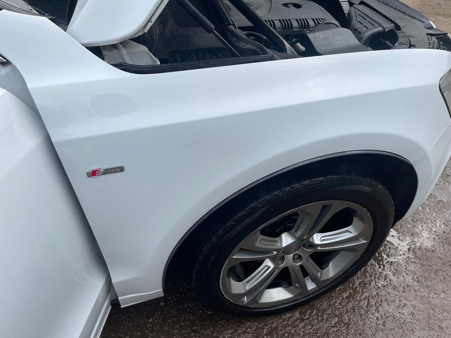 ✅2012 AUDI Q5 8R S LINE FRONT RIGHT WING FENDER PANEL WHITE S9R + WARRANTY A276 - Image 2