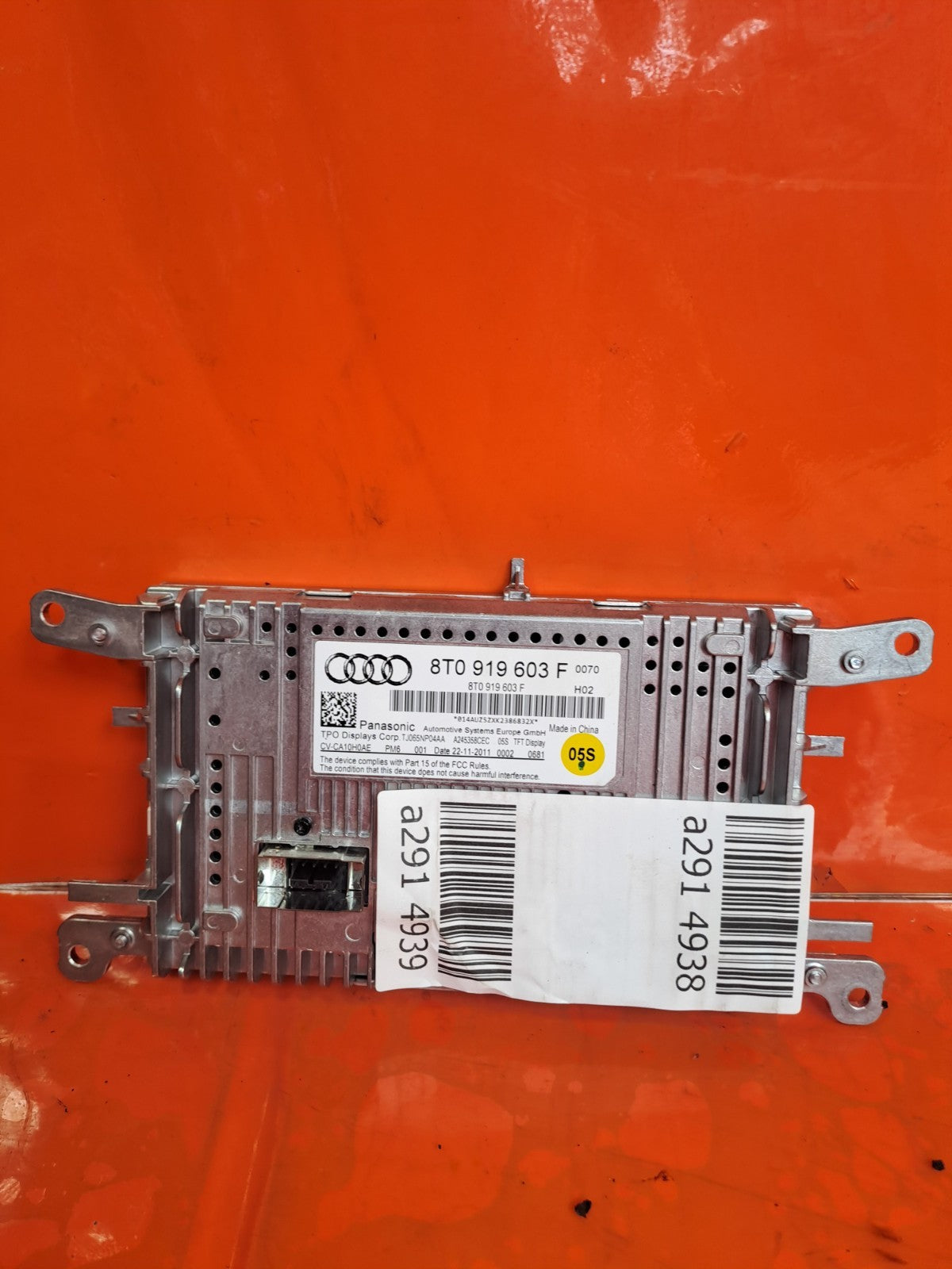 ✅Audi Q5 S Line 2012 2.0 Diesel DASHBOARD MULTIMEDIA DISPLAY SCREEN UNIT A291 - Image 7