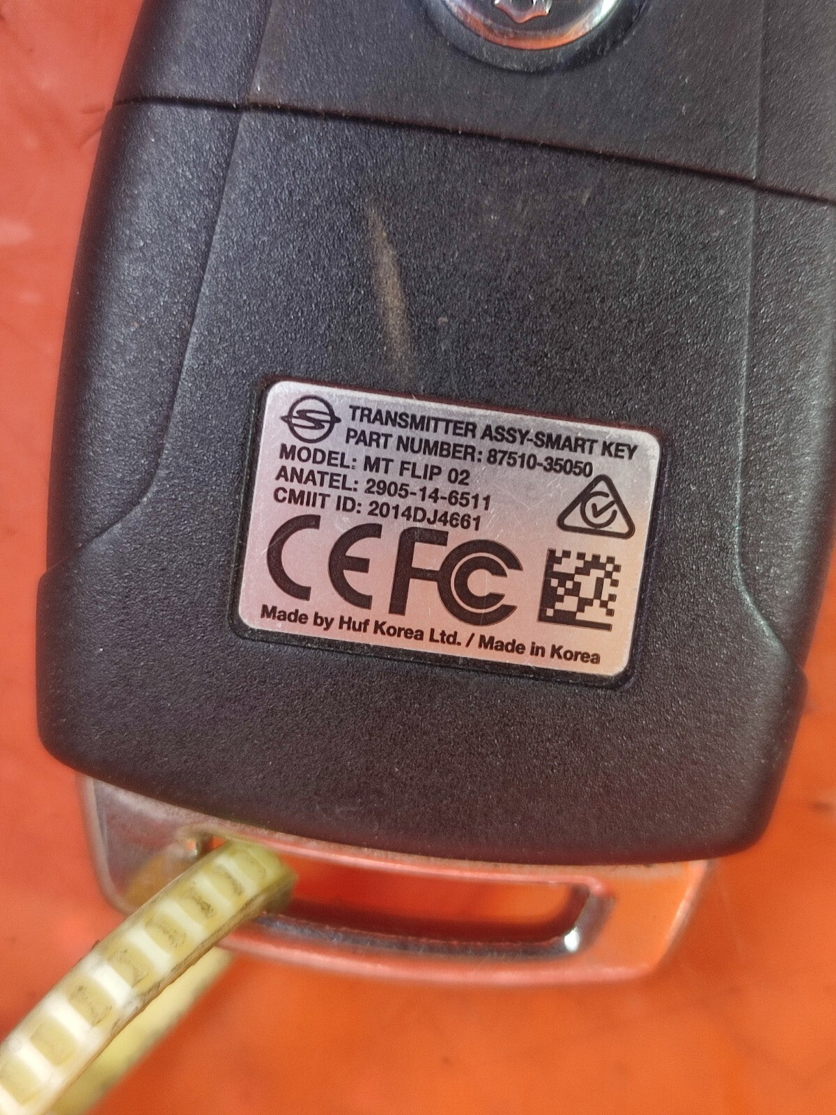 ✅2016 SSANGYONG TIVOLI ELX 3 BUTTON REMOTE FLIP KEY FOB 87510-35050 + WARRANTY - Image 3