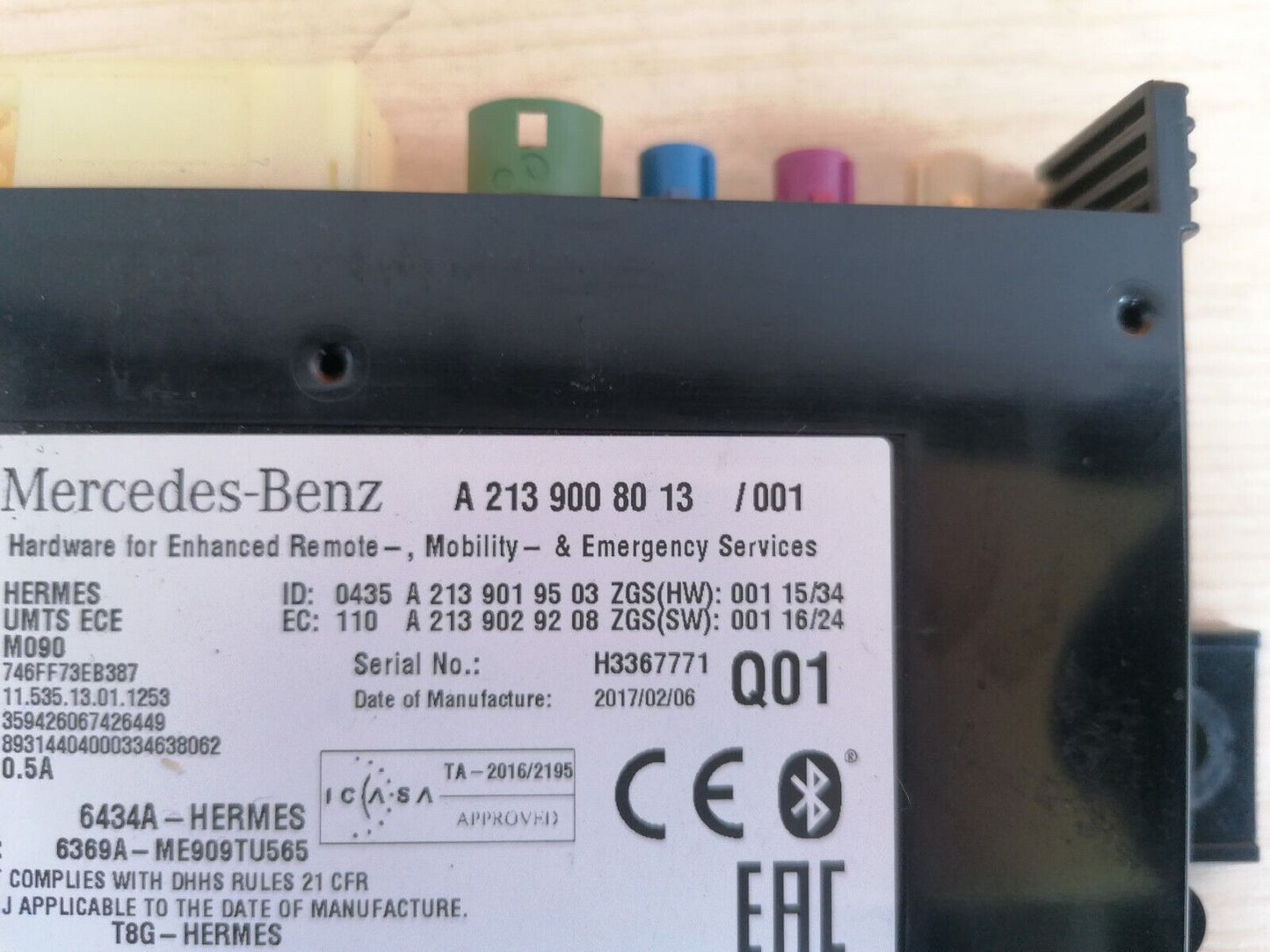2017 MERCEDES AMG A200D W176 2.1D BLUETOOTH CONTROL MODULE ECU A2139008013 A049