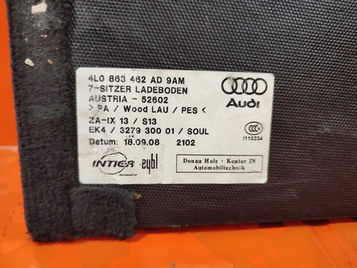 ✅AUDI Q7 S LINE 3.0 DIESEL 2009 BOOT FLOOR CARPET LINER 4L0863462AD Warranty - Image 8