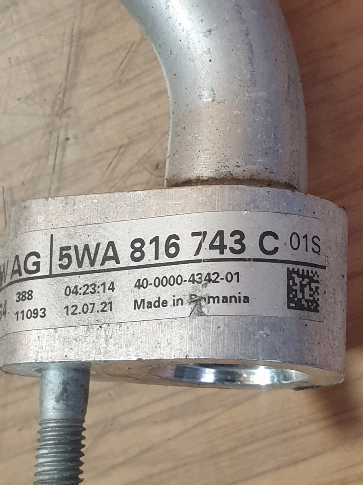 ✅VW GOLF MK8 1.5 PETROL 2022 A/C AIR CON CONDITIONING PIPE 5WA816743C Warranty