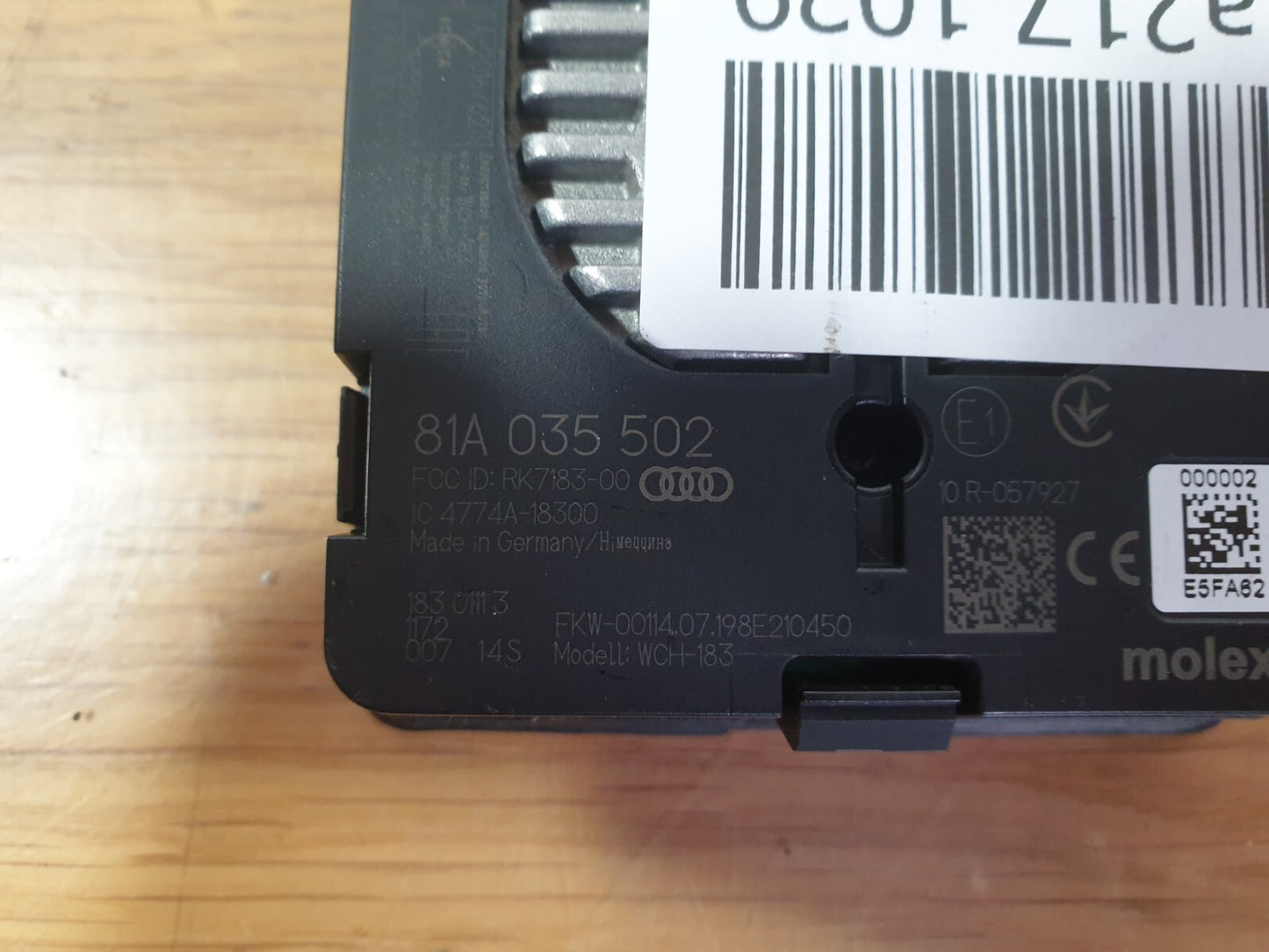 SEAT Arona Fr Tsi 1.0 Petrol 2019 ANTENNA WIRELESS CHARGING MODULE 81A035502