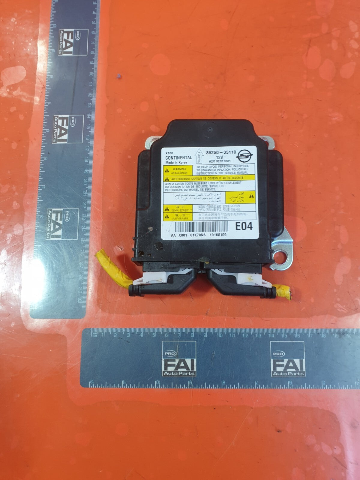 2017 SSANGYONG TIVOLI EX 1.6D AIRBAG CONTROL MODULE UNIT 86250-35110 A230
