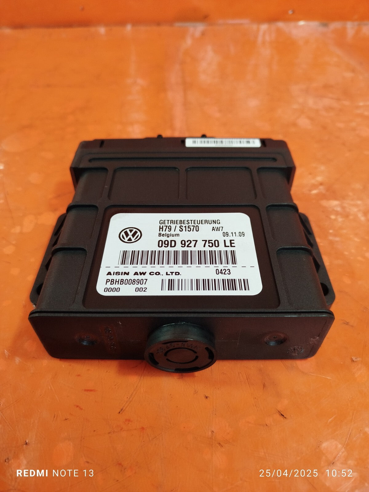 ✅PORSCHE CAYENNE V6 3.6 PETROL 2010 GEARBOX CONTROL UNIT 09D927750LE Warranty