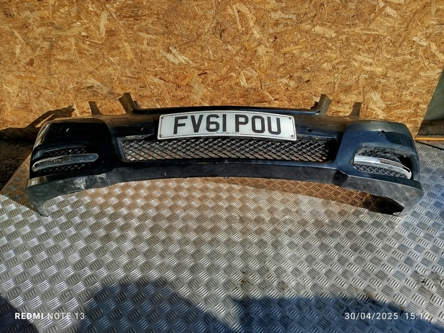 ✅2011 MERCEDES E CLASS W212 2.1D FRONT BUMPER W/O GRILL BLACK A2128600108 A269