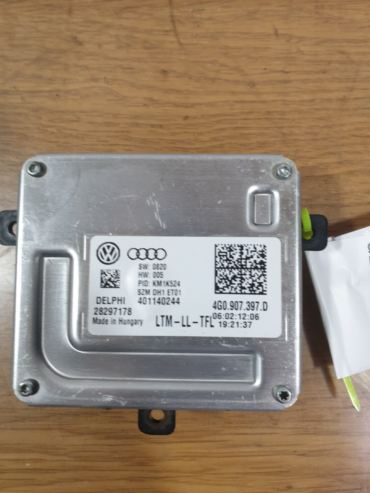 AUDI A5 CABRIO S LINE 2.0 DIESEL 2012 HEADLIGHT BALLAST CONTROL MODULE 4G0907397