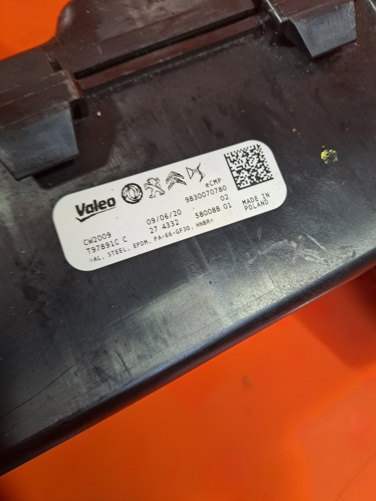 ✅PEUGEOT 2008 GT EV ELECTRIC 2020 ELECTRIC VALEO COOLANT CONDENSER 9830070780