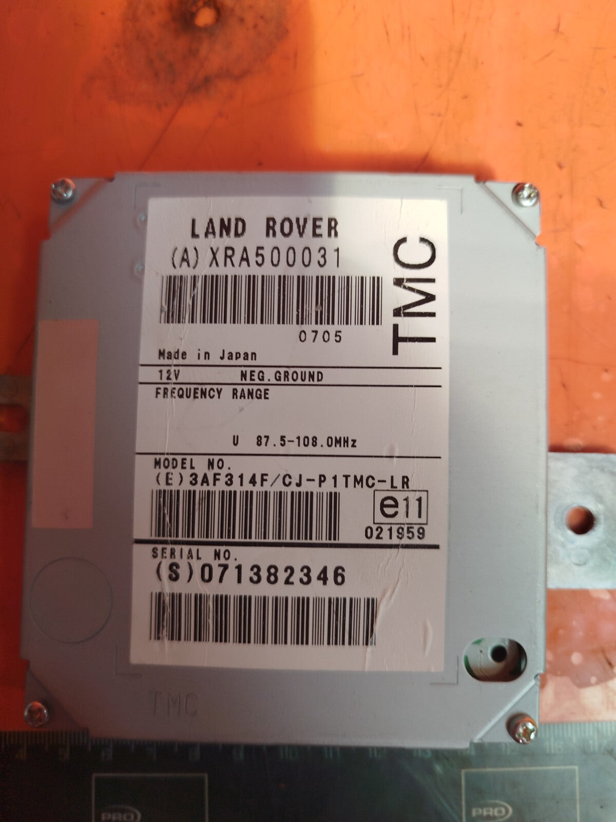 ✅LAND ROVER RANGE ROVER L320 2.7 DIESEL 2007 TRAFFIC MASTER MODULE ECU XRA500031