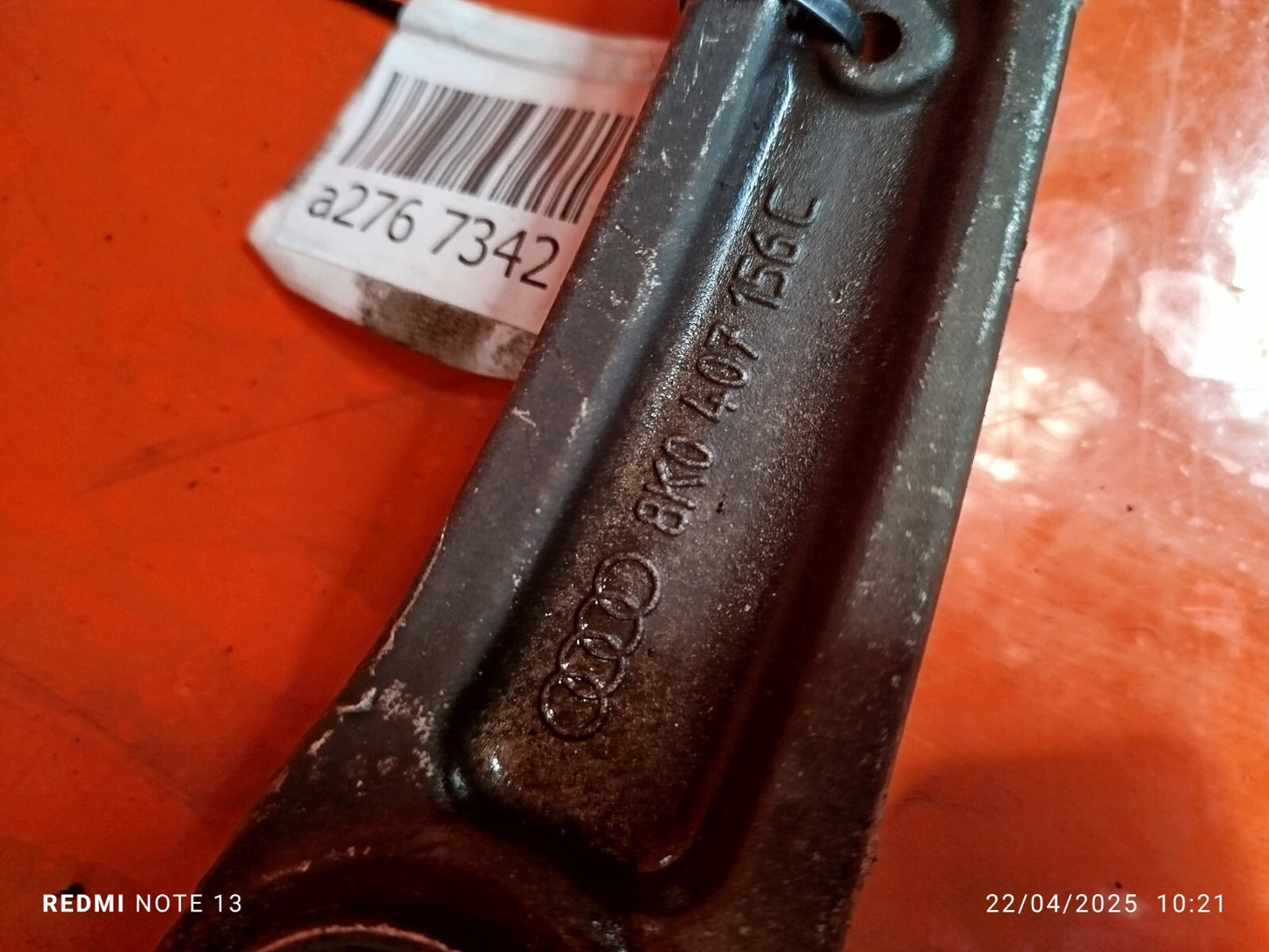 ✅AUDI Q5 S LINE 2.0 PETROL 2012 FRONT RIGHT CONTROL ARM 8K0407156C Warranty A276