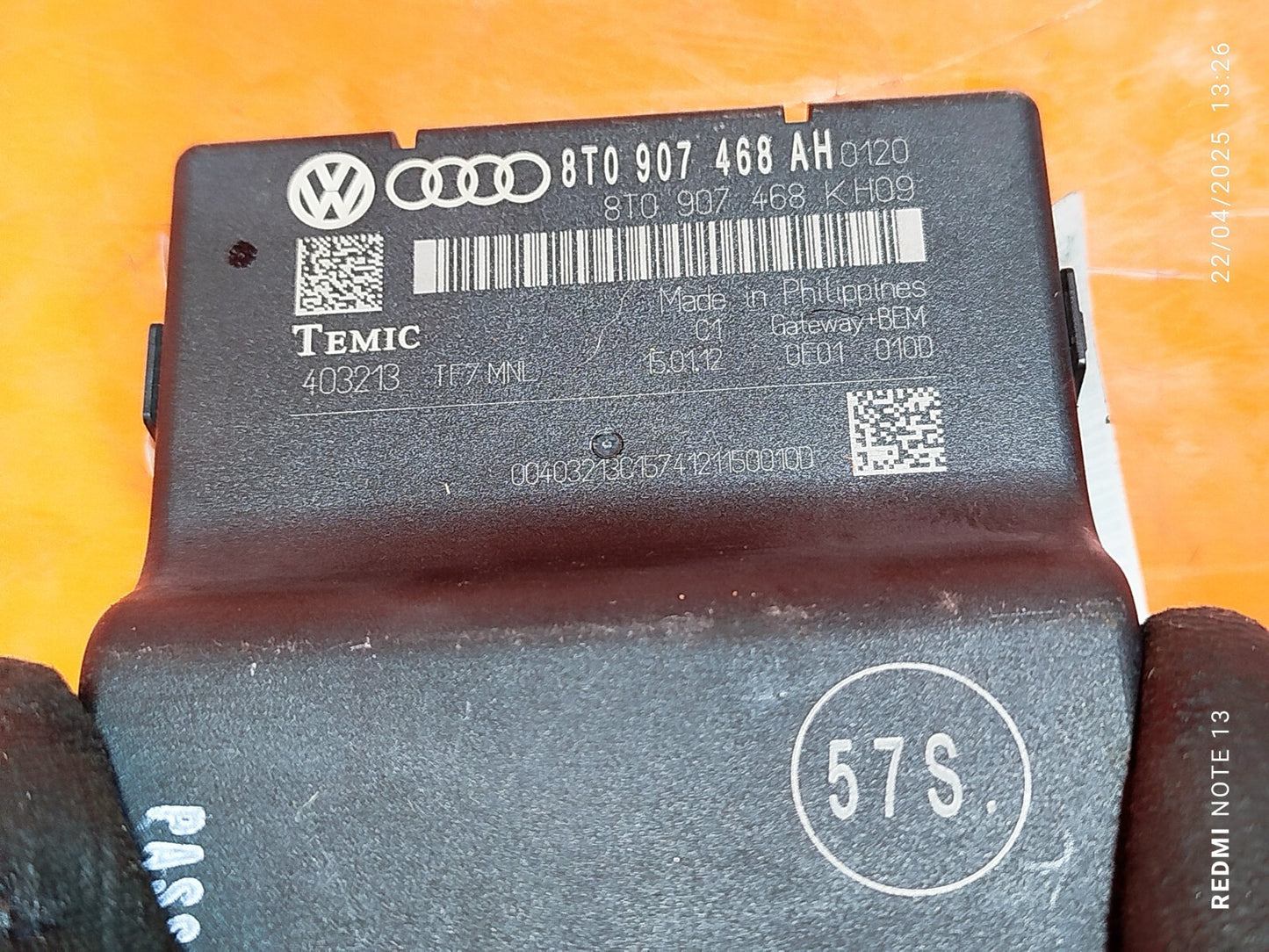 ✅AUDI Q5 S LINE 2.0 PETROL 2012 GATEWAY CONTROL MODULE 8T0907468AH Warranty A276
