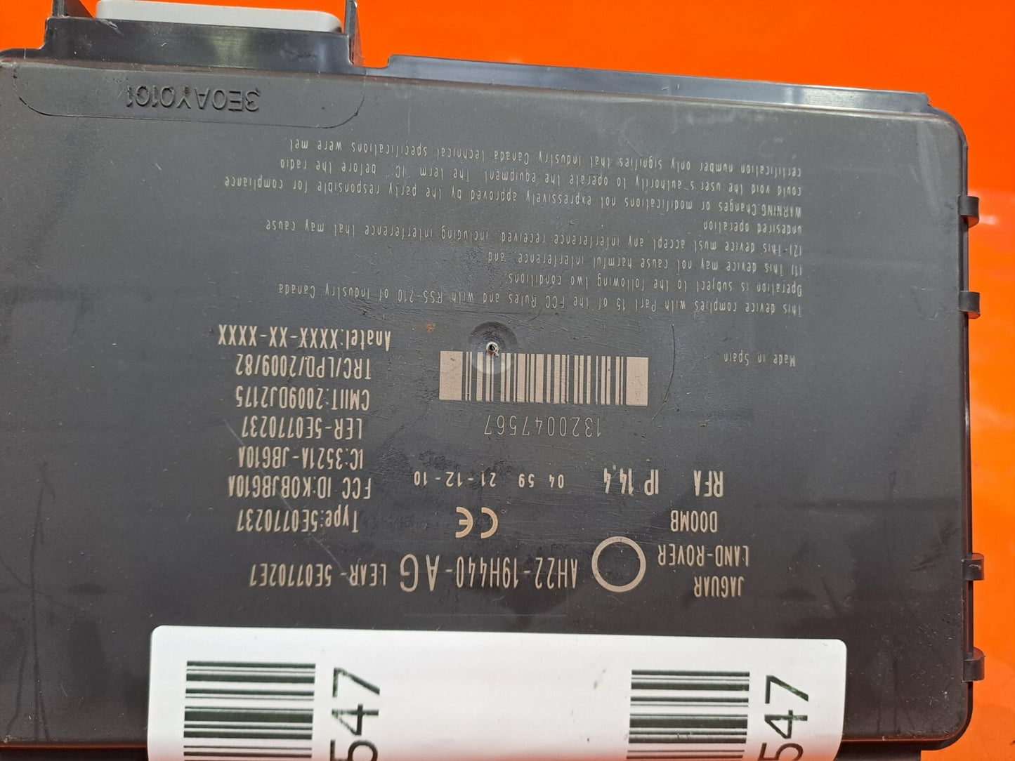 ✅2011 LAND ROVER DISCOVERY 4 L319 KEYLESS ENTRY MODULE ECU AH2219H440AG A239