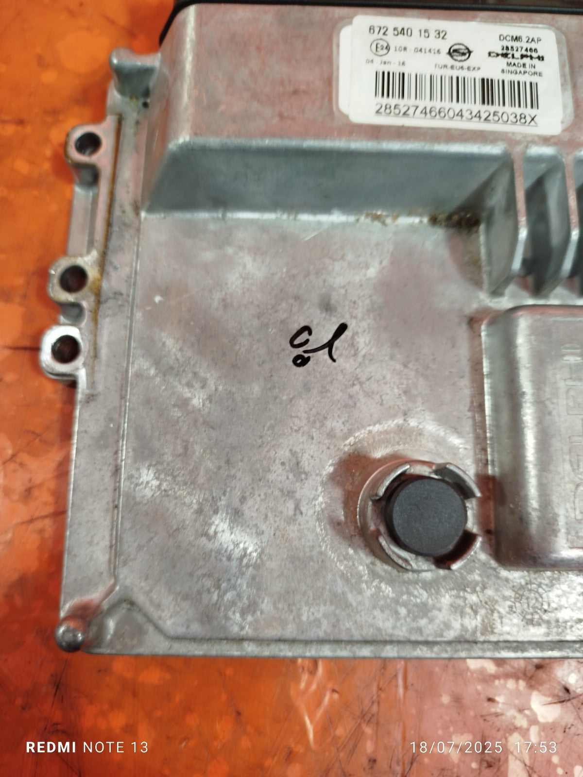 ✅SSANGYONG RODIUS TURISMO 2.2 DIESEL 2017 ENGINE CONTROL MODULE ECU 6725401532
