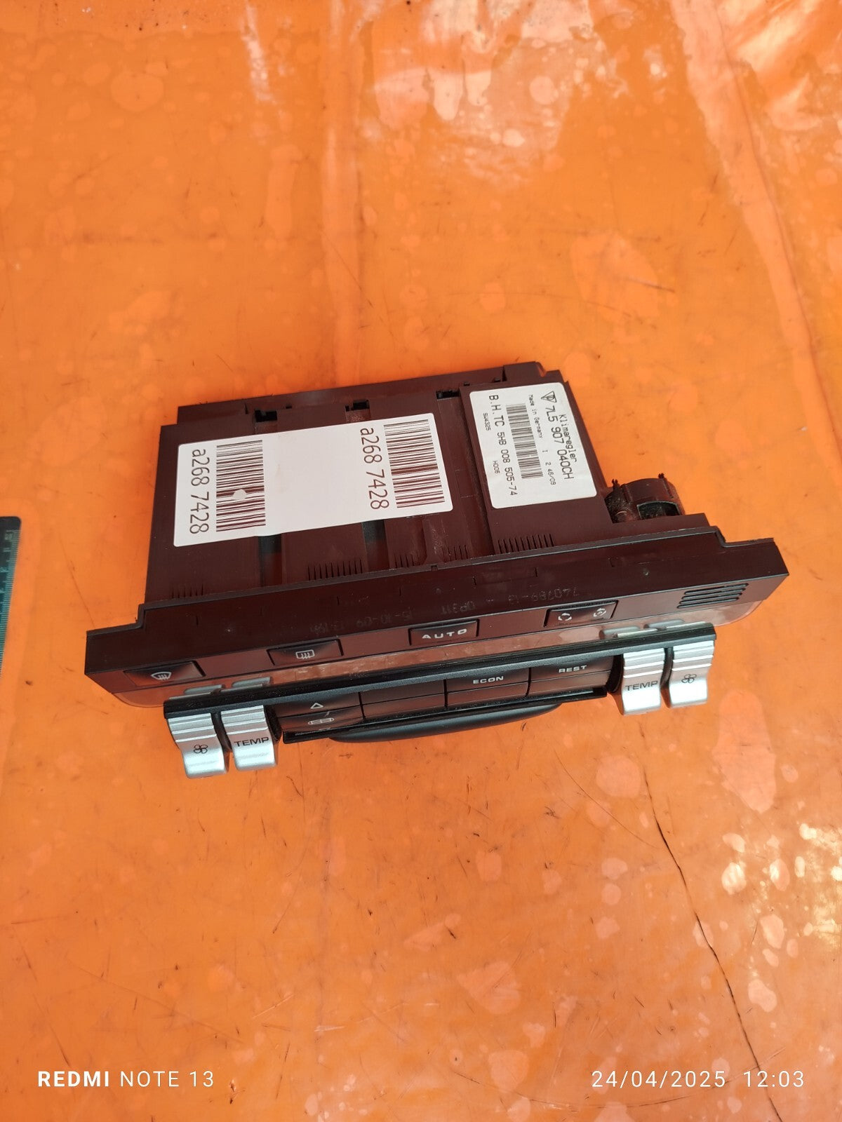✅2010 PORSCHE CAYENNE 9PA AC CLIMATE HEATER CONTROL SWITCH PANEL 7L5907040CH