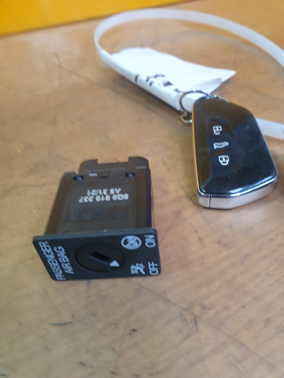 ✅VW GOLF MK8 1.5 PETROL 2022 PASSENGER AIRBAG SWITCH & KEY Warranty A191