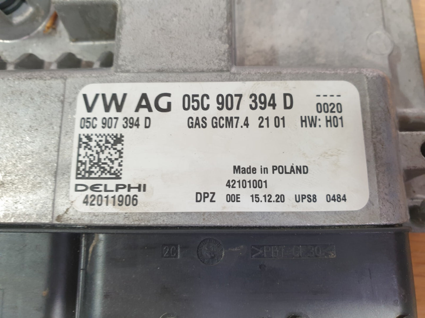 Volkswagen Polo Match 1.0 Petrol 2021 CONTROL MODULE ECU 05С907394D Warranty