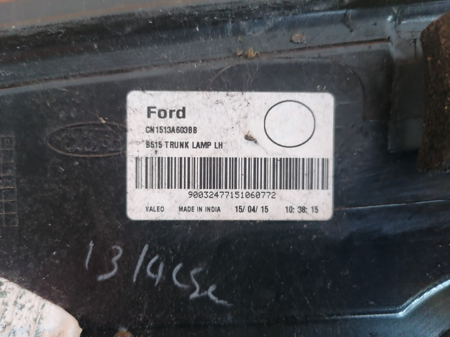 FORD ECOSPORT 2015 LIGHT LAMP LEFT Hatchback CN1514A603BB A044