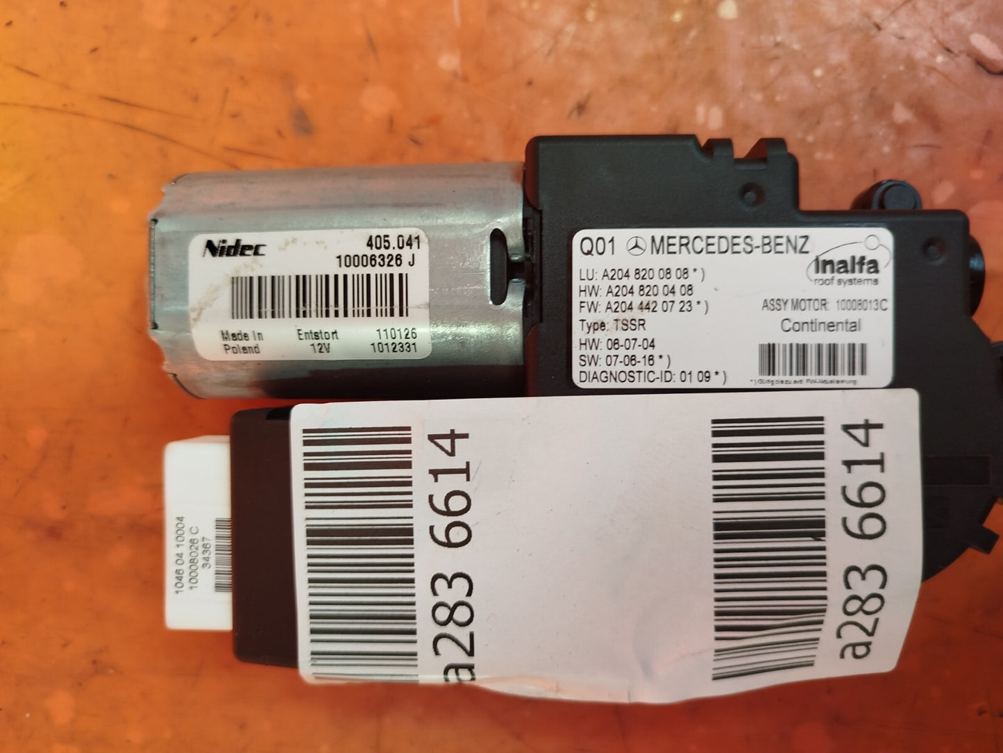 ✅MERCEDES C250 W204 2.1 DIESEL 2011 PANORAMIC SUNROOF MOTOR A2048200808 A283