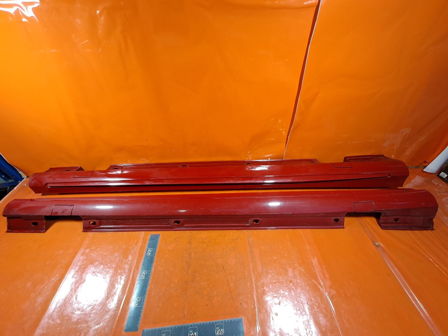 ✅12-18 MERCEDES A CLASS W176 SILL SIDE SKIRT PAIR RED A1766980054 + WARRANTY xAA