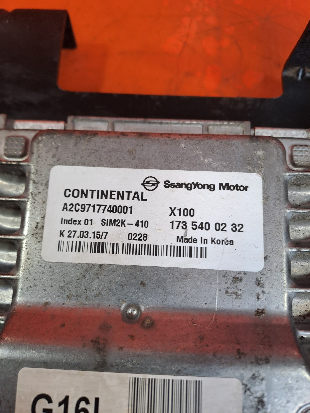 ✅SSANGYONG TIVOLI EX 1.6 PETROL 2015 ENGINE CONTROL MODULE ECU 1735400232 A221