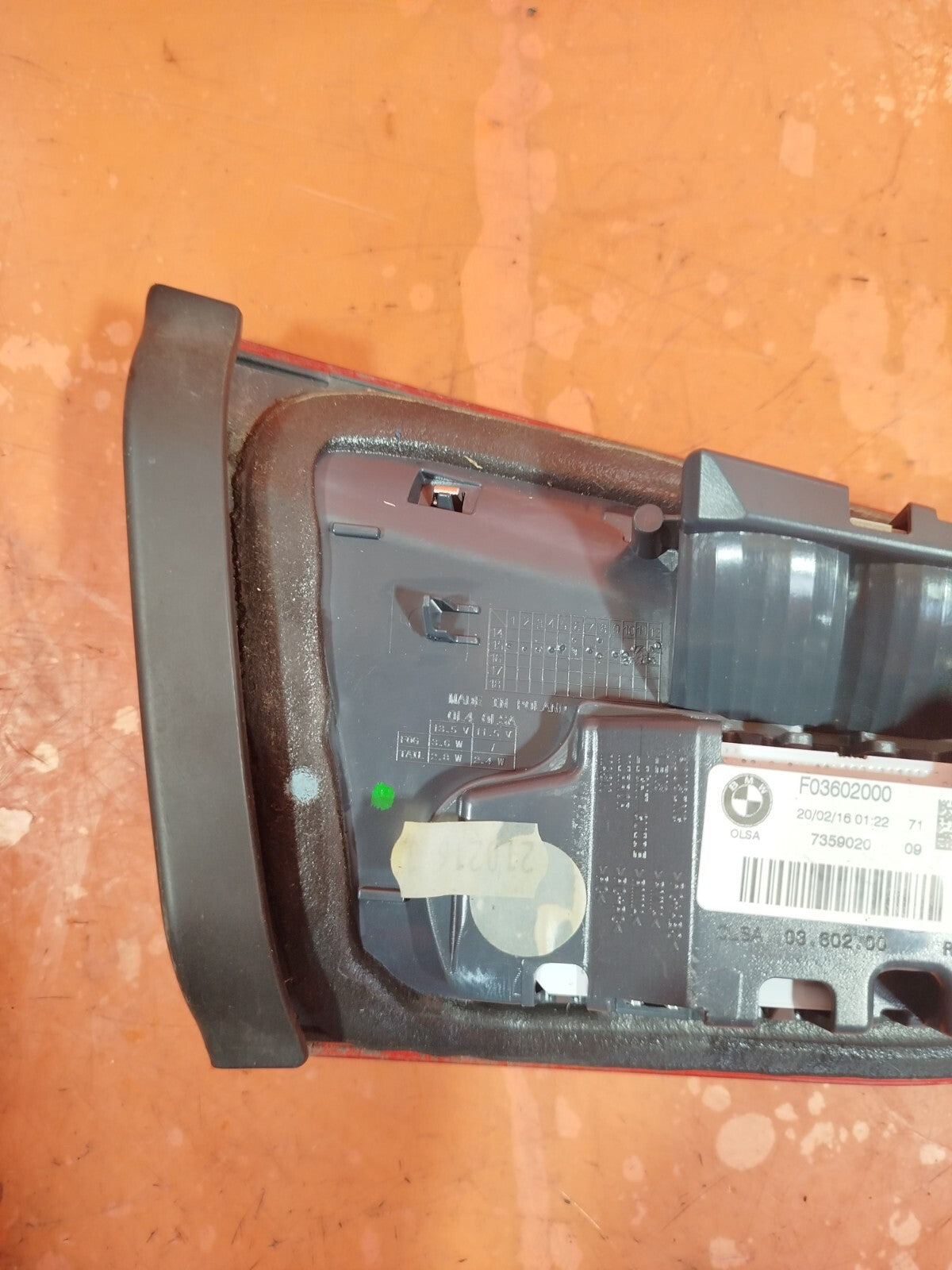 ✅BMW 118D F20 2.0 D 2016 REAR LEFT TAIL LIGHT INNER 7359020 Warranty A122