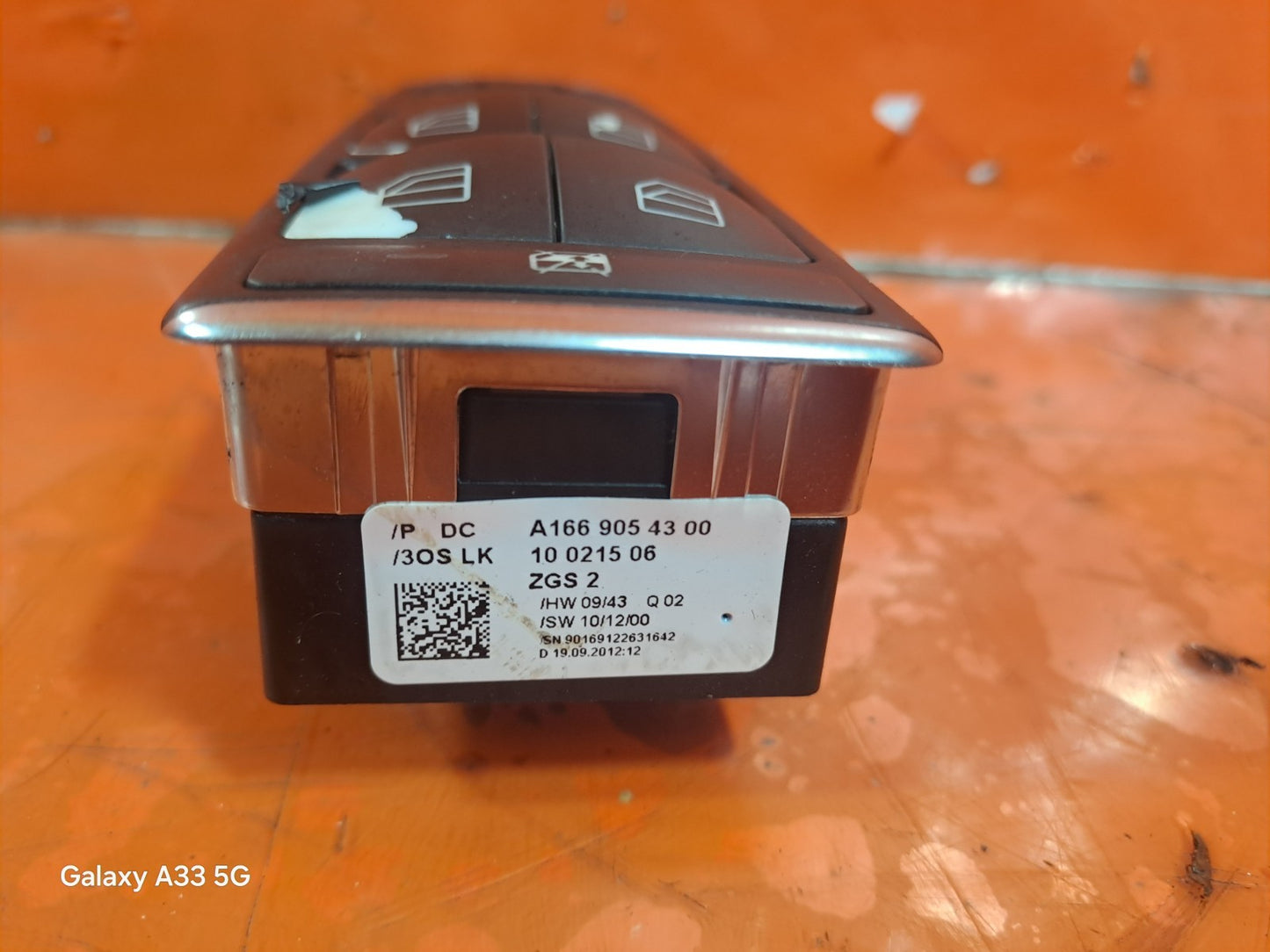 ✅Mercedes B180 W246 2012 1.8 Diesel FRONT RIGHT WINDOW SWITCH A1669054300 A299