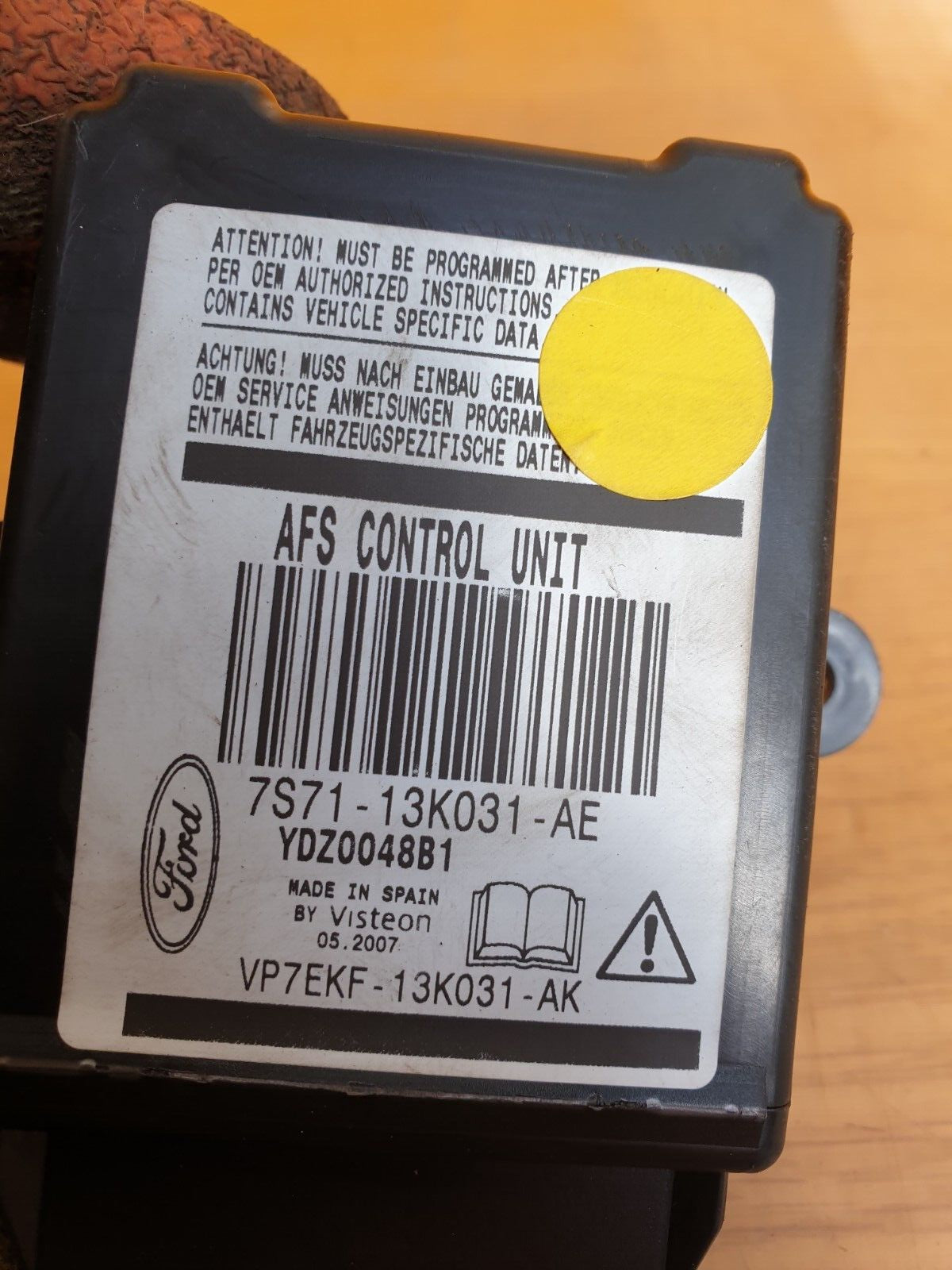 ✅2007 FORD MONDEO MK4 2.5P HEADLIGHT CONTROL MODULE ECU 7S71-13K031-AE +WARRANTY
